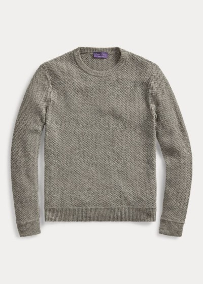 Sueter Ralph Lauren Hombre Grises Claro - Cashmere Crewneck - RHIML2314